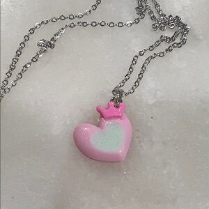 Charming Pink Heart Pendant Necklace